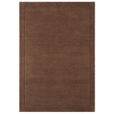 Modern York Chocolate Brown Wool Rug 60x120cm, Hand Woven